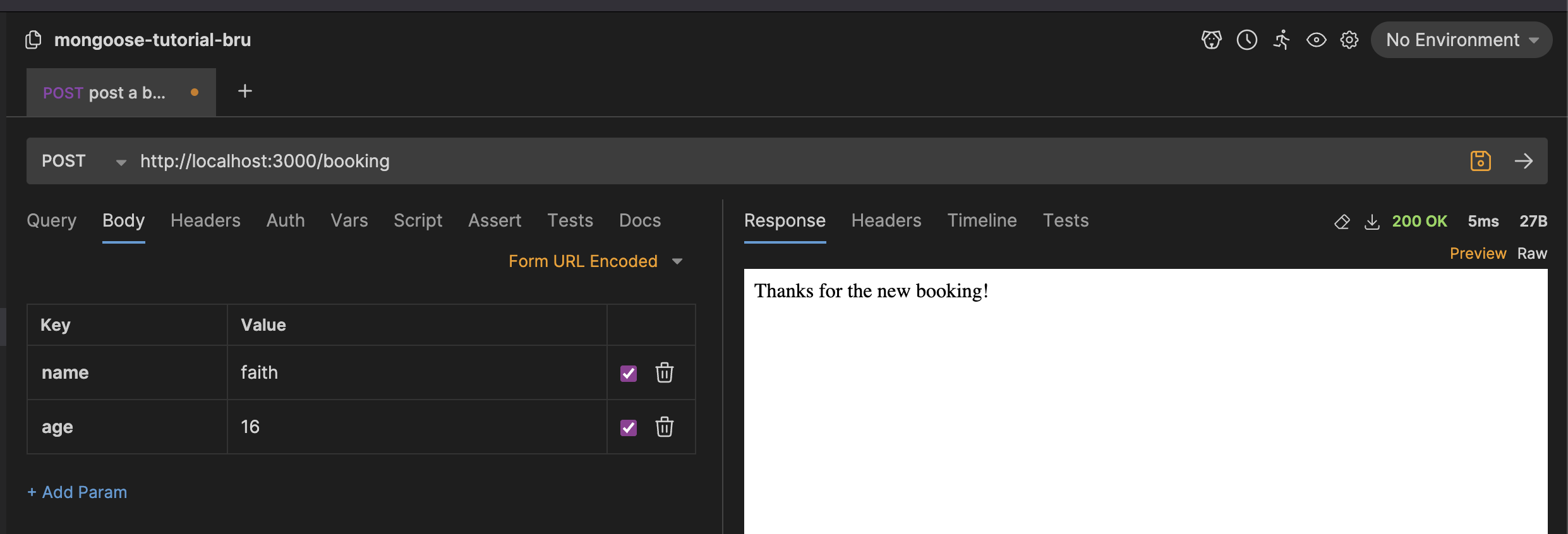 get form data using bruno